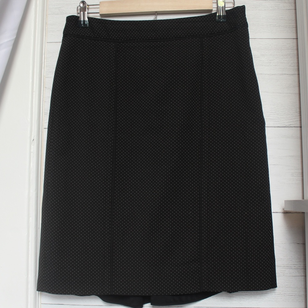 WHBM Black & White Polka Dot Skirt with Ruffle